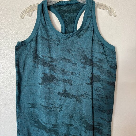 Athleta Momentum tank top camo teal racerback XL - Picture 1 of 4